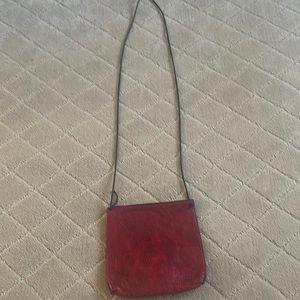 B May red leather crossbody bag. Worn once excellent condition.